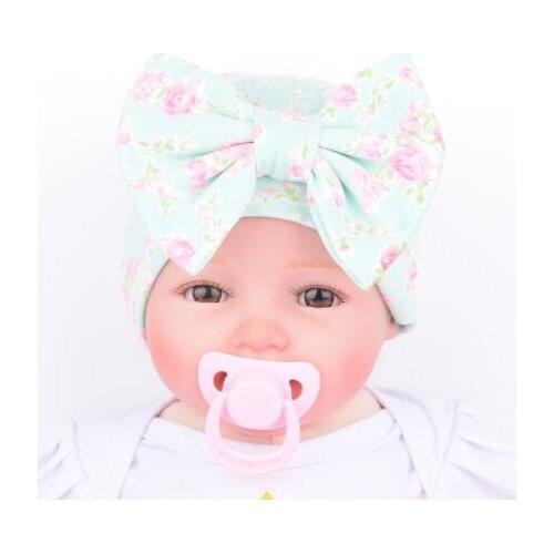 5pcs/lot Baby unisex Hat beanie Flower cap Big bowknot infant Toddler girls and boys Newborn Hospital Hat baby accessories