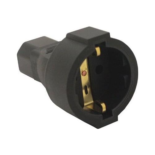 Power Plug Adapter, IEC 320 C14 Male to 3Pin European Female Power Adapter For PDU UPS