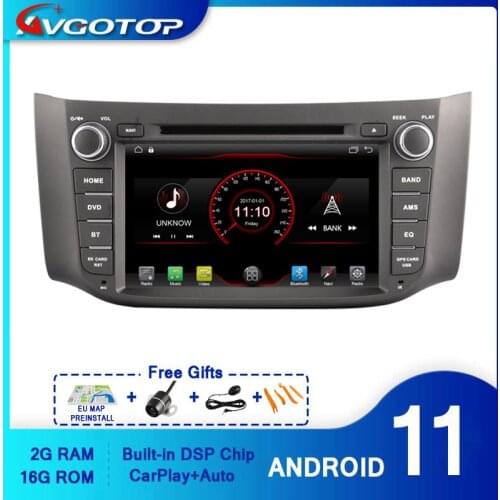 AVGOTOP Android 10 WINCE Bluetooth GPS Car Radio DVD Player For NISSAN SYLPHY B17 2012 2013 EU Version 2G 16G Vehicle Multimedia