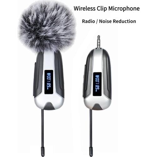 Wireless Clip Microphone Interview Video Mobile SLR Radio Vlog Recording Microphone Noise Reduction Mic For PC Microphones Audio