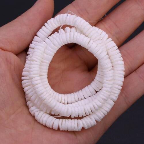 Natural Shell Loose Beads Jewelry Accessories Disc shape for Women Sea Shells Earrings Bracelet Necklace Crafts Making 40cm