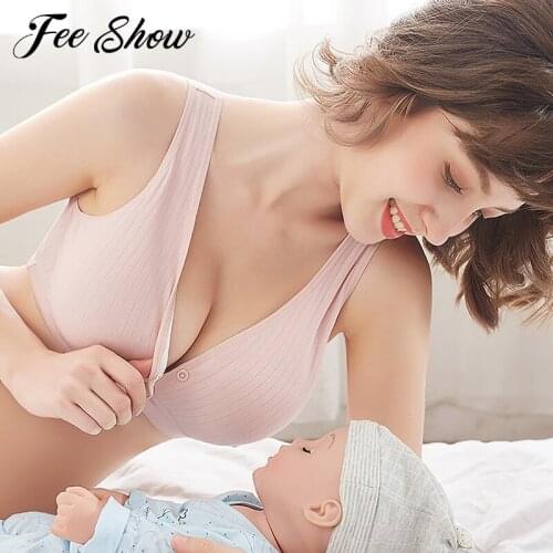Wire Free Cotton Nursing Bra Summer Breathable Breastfeeding Bras for PregnantWomen Maternity Bra Plus Big Size Feeding Bra