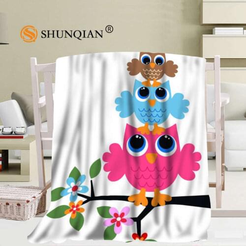 Owl Blanket Soft Sofa Bed Throw Blanket Kid Adult WarmCustom Blanket 56x80Inch50X60Inch40X50Inch