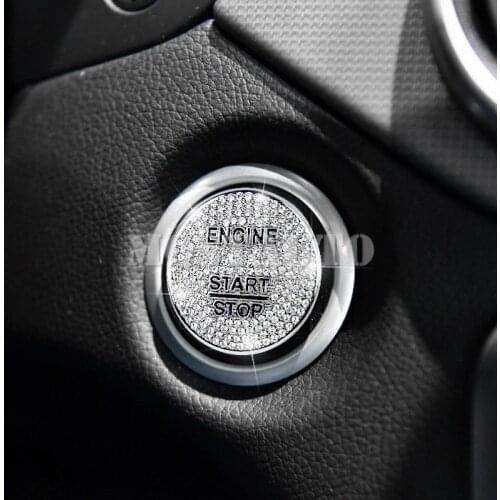 For Benz CLA C117 W117 Rhinestone Style Engine Start Stop Button Cover 2013-2018 1pcs Car Accessories Interior Car Decor