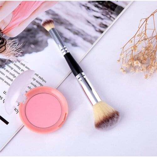 Double Head Makeup Brush Multifunctional Portable Eye Shadow Brushes Facial Blush Brush Beauty Makeup Cosmetic Tools Supplies