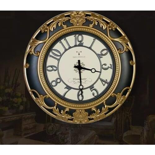 European style wall clock American retro silent clock fashion creative clock modern minimalist wall watch quartz clock