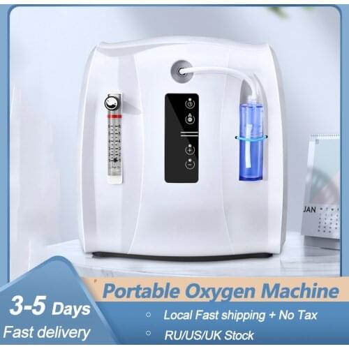 AUPORO Oxygen Concentrator 1-6L/min Adjustable Oxygen Generator Machine for Home Travel Use Without Battery AC110V