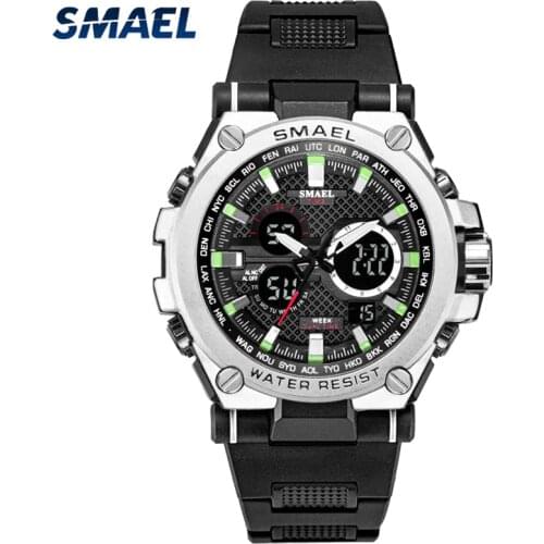 SMAEL 2021 Men Watches Military Sports Watch Men Chronograph Waterproof Silicone Army Watch Male Clock Relogio Masculino