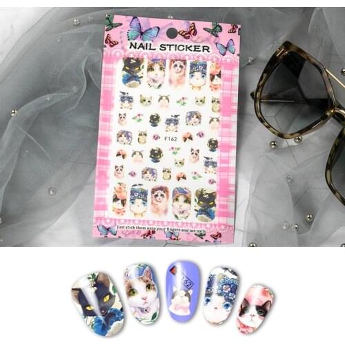 Nail Sticker DIY Retro Personality Pattern Flower Bunny Nail Decoration Sticker Marilyn Monroe Nail Sticker