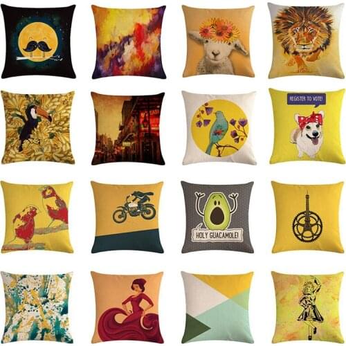 45x45cm Geometric Cushion Cover Home Decor Throw Pillow Cover PillowCase Cotton Linen Cushion Decorative New for Sofa