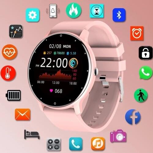2021 New Fashion Smart Watch Ladies Heart Rate Blood Pressure Multifunctional Sport Watch Men Woman Waterproof Smartwatch Women
