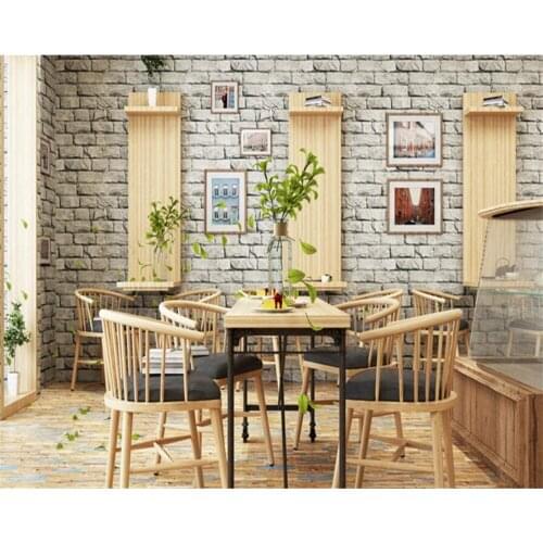 Beibehang Simple high-grade PVC brick wallpapers clothing store hotel background wall imitation 3d wallpaper papel de parede