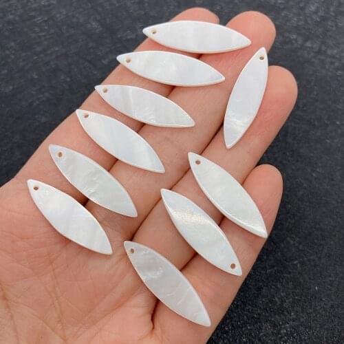 Wholesale Multicolor Leaf Shape Pendant Natural Shells for Jewelry Making DIY Handmade Accessories Beaded Decoration Fashion