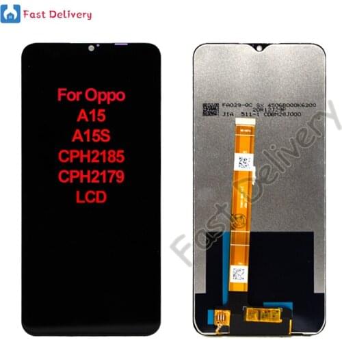 Original For OPPO A15 A15S CPH2185 CPH2179 LCD Display Touch Panel Screen Digitizer Assembly Replacement Accessory 100% Tested
