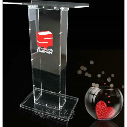 High Quality Transparent Acrylic Podium Conference Podium Aceept Custom Servie