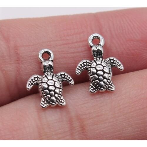 New Fashion 10x13mm Charms Sea Turtle DIY Jewelry Findings 2 Colors Sea Turtle Charms