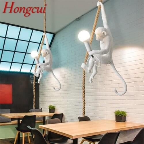 Hongcui Pendant Lights Contemporary Creative Novel Monkey Shape Decorative For Home Dinning Room