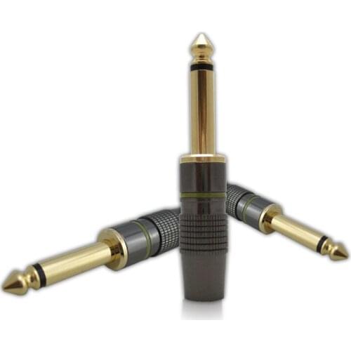Gold-plated 6.3 6.5 6.35 the mono audio plug Two core plug