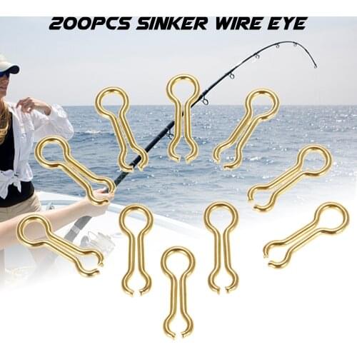 200PCS Carp Sinker Wire Eye sinker 2 Size Steel Alloy Fishing Accessories Hooks Fishing Tool For DO-IT Molds Loops For Carp Fish