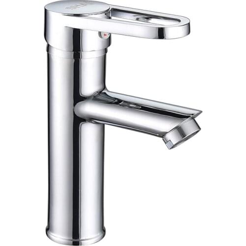 Single Handle Bathroom Basin Faucet Brass Vessel Sink Faucet Chrome Finish Faucets Cold and Hot Water Mixer