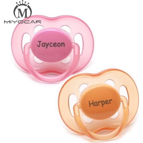 MIYOCAR personalized any name can make 2 pcs pacifier dummy unique gift to baby custom pacifier