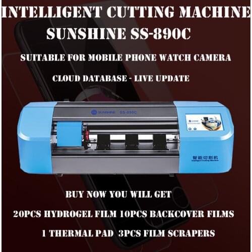 SS-890C Sunshine Auto Intelligent Cutting Master Mobile Phone Tablet Front GlassBack Cover Protect Film Cut Machine