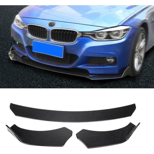 3Pcs Universal Front Bumper Lip Spoiler For Hyundai/Mercedes/Volkswagen Golf/BMW/Mitsubishi Diffuser Splitters Protector