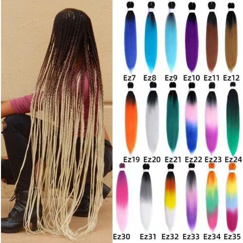 CLong Extensions Hair Pre Stretched Braiding Hair Synthetic Braid Hair Extension Braids 24 Inch 80g Jumbo Fake Braid Red Color