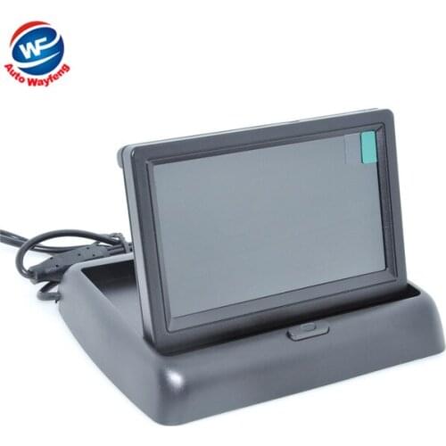 High resolution 4.3" Color TFT LCD Car Rearview Mirror Monitor 4.3 inch 16:9 screen DC 12V car Monitor for DVD Camera VCR