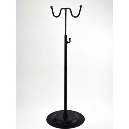 High-quality large size double curved adjustable bag display holder handbag/wig/slik scarf/tabletop bag display stand rack