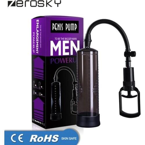 Zerosky Penis Pump Vibrator sex toys for adults Sex Shop Male Masturbator Delayed Lasting Trainer Penis Erotic vibrator For Men