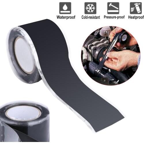 1pcs Black Strong Sealing Waterproof Pipe Repair Tape Stop Water Leak Burst Plumbers Adhesives Tape