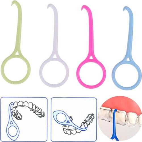 1Pc Dental Removal Tool Plastic Hook Beautiful Orthodontic Aligner Removal Invisible Removable Braces Clear Aligner Oral Care