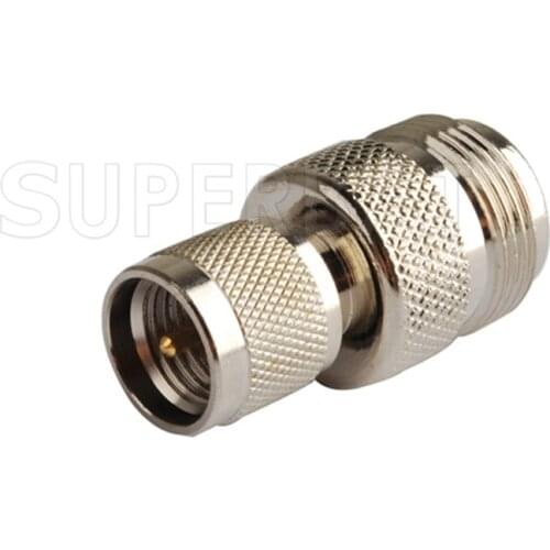 Superbat 5 pcs Mini-UHF to N Adapter Mini-UHF Plug to N Jack straight RF Coaxial Connector