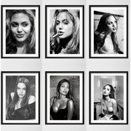 5D Diamond Painting Movie Star Actress Black and White Square Mosaic for Sale Diamond Embroidery Cross Stitch Home Decoration