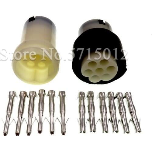 6 Hole Round Wire Connector Car Auto Female Male Waterproof Electrical Cable Sockets