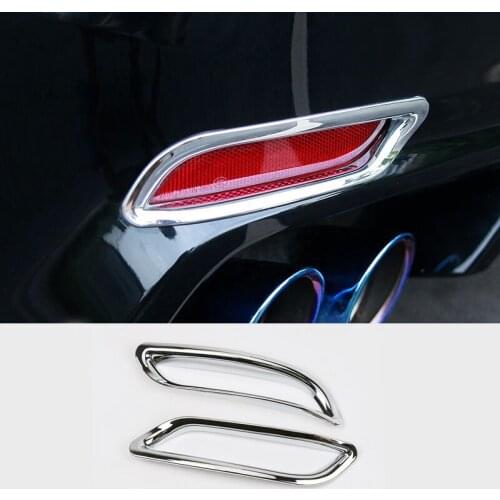 ABS Chrome For Toyota Camry 2018 2019 accessories Car rear fog lampshade frame cover Trim Sticker Car styling 2pcs