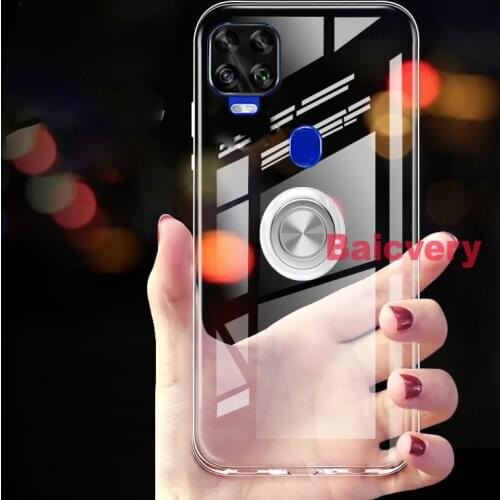 Case for ZTE A1 Alpha 20 Plus Cover Magnetic Car Finger Ring Holder Soft TPU Shockproof Case for ZTE A1 Alpha 20 Plus Coque