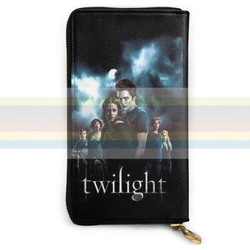 Black The Twilight Saga Custom Hipster new mens and womens smart leather wallet credit card bank card bag. Long mobile wallet