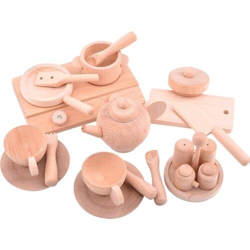 Toy Woo Wooden Simulation of Chinese Tea Set Play House Over every Toy Role Playing Tea Boys and Girls Toys