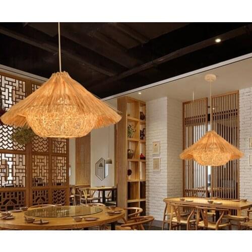 Chinese style pendant southeast Asia bamboo pendant lighting creative garden restaurant hotpot restaurant Home lighting