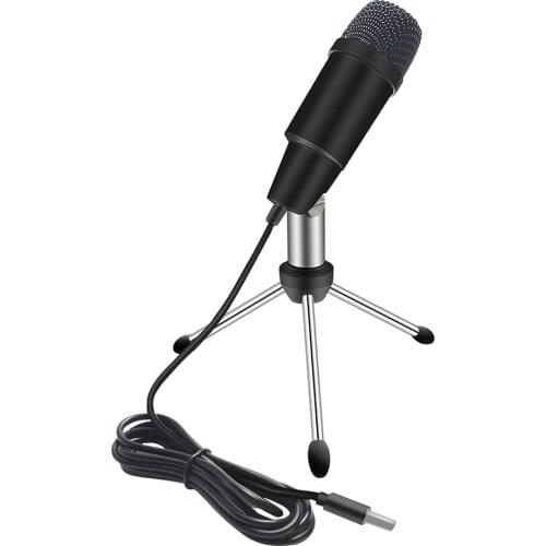 USB Microphone Condenser Microphone Mini with Shock Mount for Pc Computer Studio Karaoke Podcasting Recording Microfone