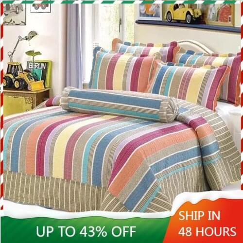 Plaid Cotton Patchwork Summer Quilt Soft Comforter Four Seasons Quilted Blanket Sofa Bed Cover Bedspread Colcha Cotton Carpet