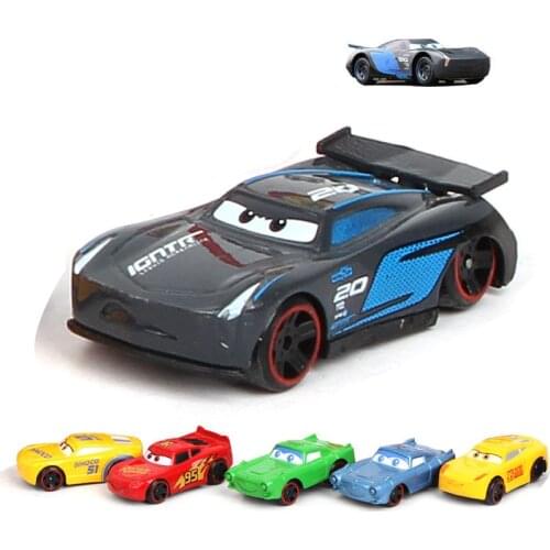 Pixar Cars 3 New Lightning McQueen Jackson Storm Smokey Diecast Vehicle Metal Car Model Birthday Gift Toy For Kid Boy