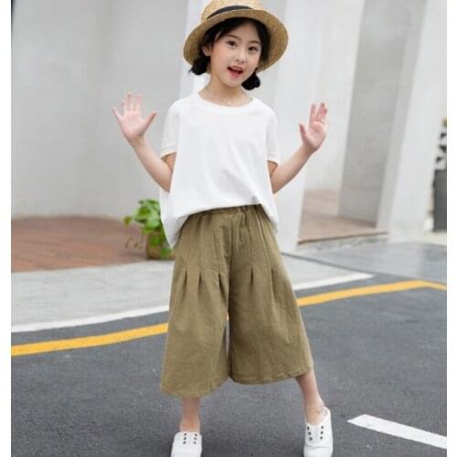 1piece /lot) 2020 new girl soft baby pant 140-170cm 7-14 year old