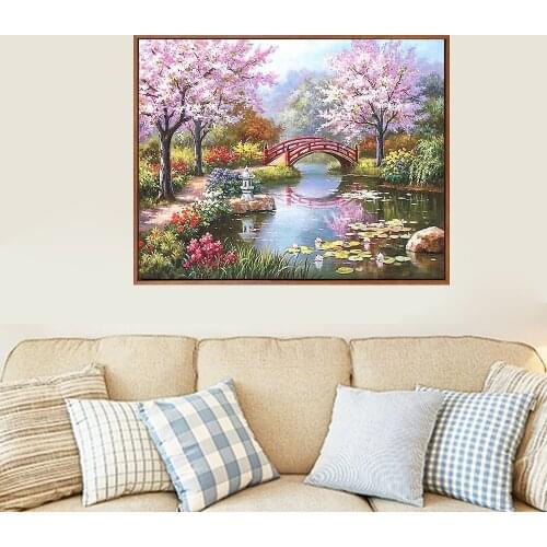 Canvas Paint By Numbers Kit Oil Painting DIY Jiannan Spring No Frame Art Gift Numbers Unique Gift For Home Decor 2