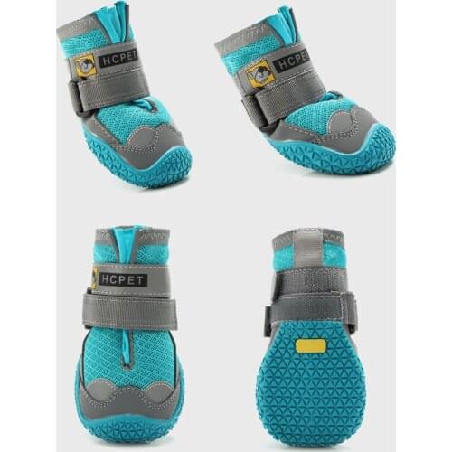 New 4 PCS/Set Pet Dogs Shoes Breathable Wear-resistant Skid Resistant Outdoor Large Dog Shoes 8 Size Shoes For Small Dog Puppy