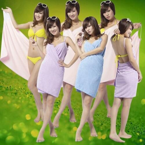 SuganLife Portable Fast Drying Bath Skirt Microfiber Beach Spa Bathrobes Boob Tube Top Sauna Clothes Bath Towel Super Absorbent