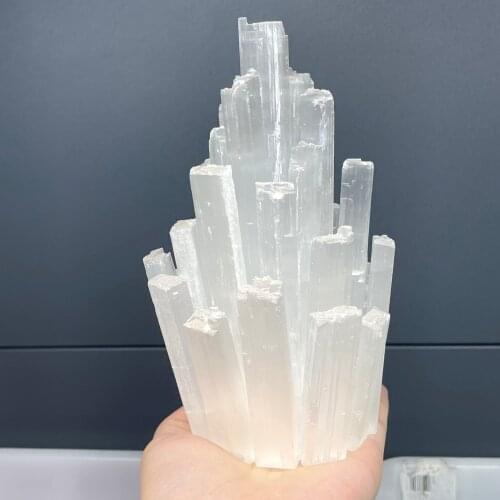 Natural White Selenite Lamp holder Crystal Mountain Ornaments Gypsum Quartz Rough Minerals Healing Stone