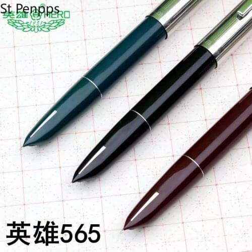 Hero 565 Fountain Pen Ink Pen Fine Hooded Nib 3 Colors Optional School Student Office Stationery